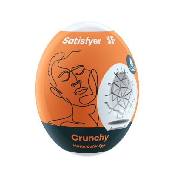 SATISFYER HUEVO MASTURBADOR UNIDAD VARIOS RELIEVES - NARANJA