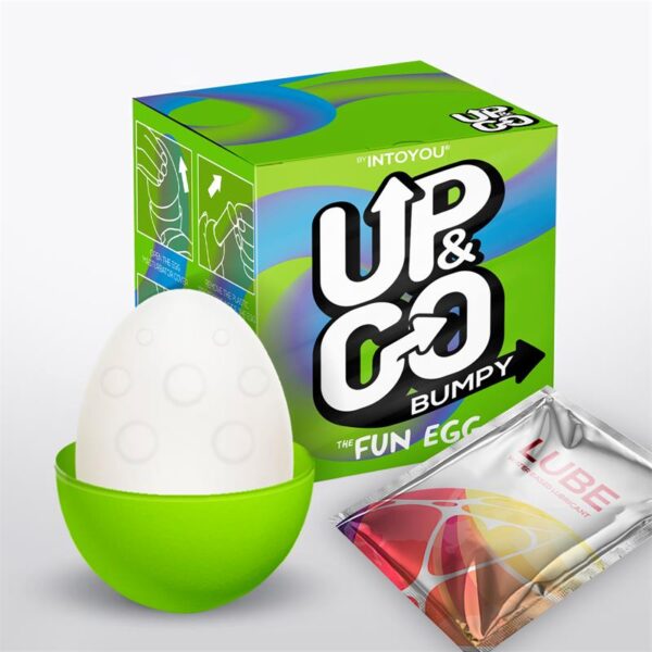 UP&GO BUMPY HUEVO MASTURBADOR ELÁSTICO SILICONA VERDE