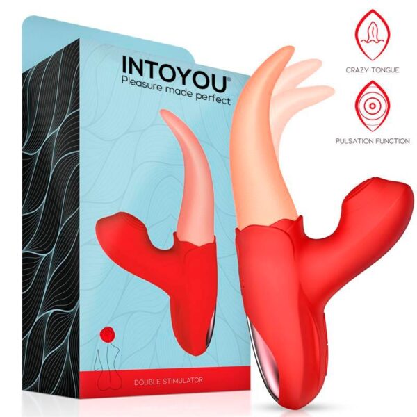 INTOYOU ESTIMULADOR DOBLE CON LENGUA Y PULSACIÓN
